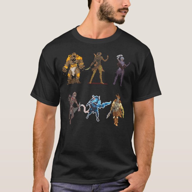 Pixeldesign för starttecken i Gloomhaven - kort T Shirt (Framsida)