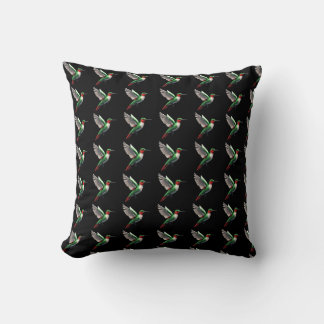 Pixeled Grönt Hummingbird Kudde