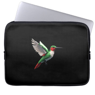 Pixeled Grönt Hummingbird Laptop Fodral
