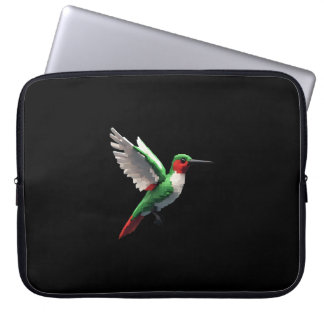 Pixeled Grönt Hummingbird Laptop Fodral