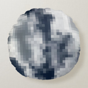 Pixelelated Cloud Round Dekorativ kudde