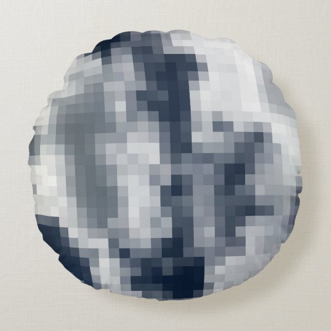 Pixelelated Cloud Round Dekorativ kudde (Framsidan)
