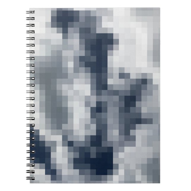Pixelelated Cloud Spiral Notebook Anteckningsbok (Framsidan)