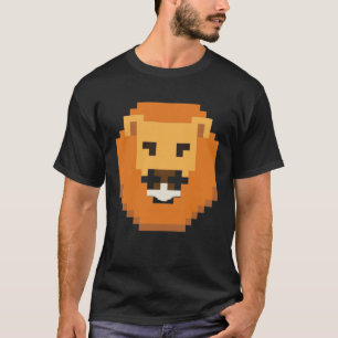 Pixelelerad Lejon huvudbelysning Kung i Jung T Shirt