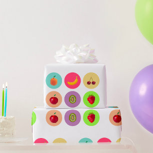 Pixelerad frukt presentpapper