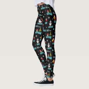 Pixelerad God jul Mönster - Retrodesign Leggings