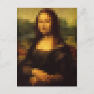Pixelerad Mona Lisa 2 Vykort