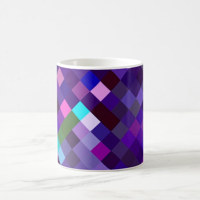 Pixelerad Mönster - Lila Kaffemugg (Center)