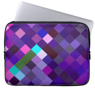 Pixelerad Mönster - Lila Laptop Fodral