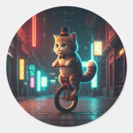 Pixelerad Purr-fect Runt Klistermärke