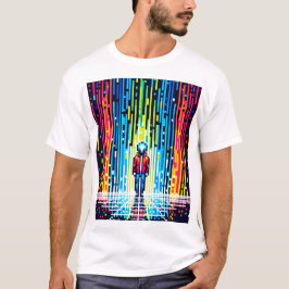 Pixelerad Solace - Retro Digital Art T Shirt