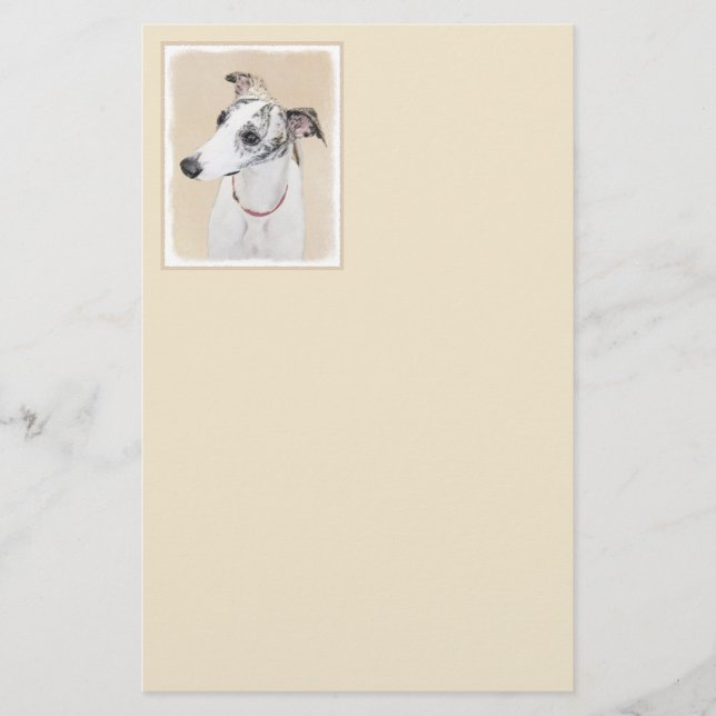 Pixelfärg - Cute Original Hund Art Brevpapper (Framsida)