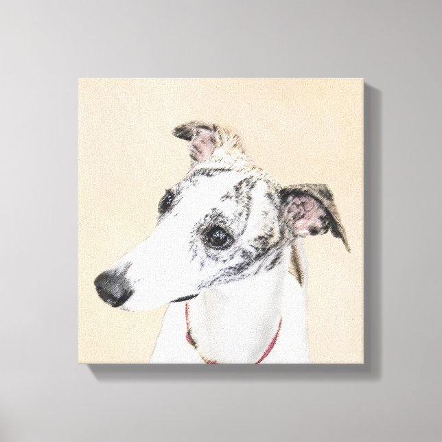 Pixelfärg - Cute Original Hund Art Canvastryck (Framsida)