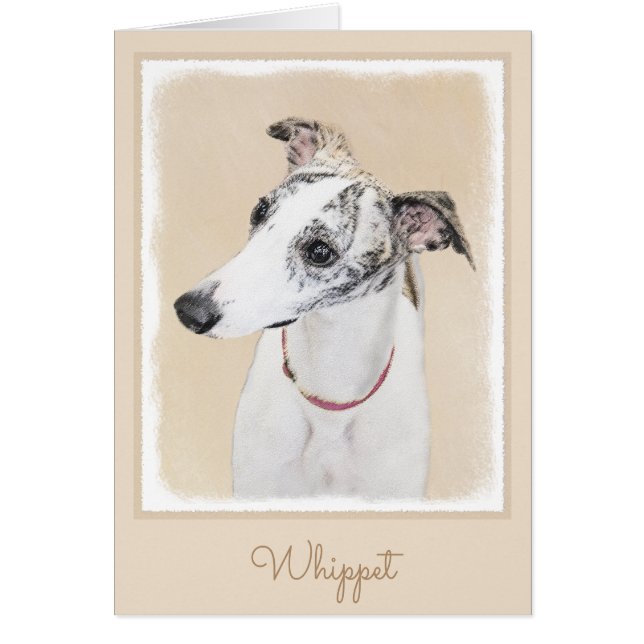 Pixelfärg - Cute Original Hund Art Hälsningskort (Framsidan)