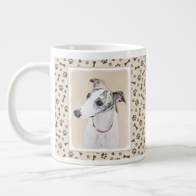 Pixelfärg - Cute Original Hund Art Jumbo Mugg (Vänster)