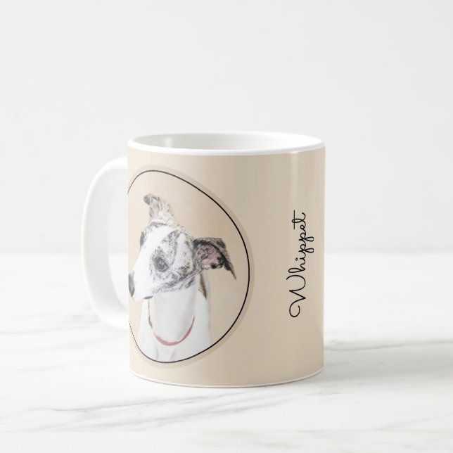 Pixelfärg - Cute Original Hund Art Kaffemugg (Framsida vänster)