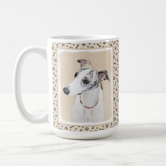 Pixelfärg - Cute Original Hund Art Kaffemugg (Vänster)