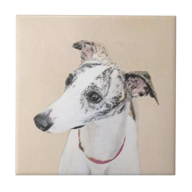 Pixelfärg - Cute Original Hund Art Kakelplatta (Framsidan)
