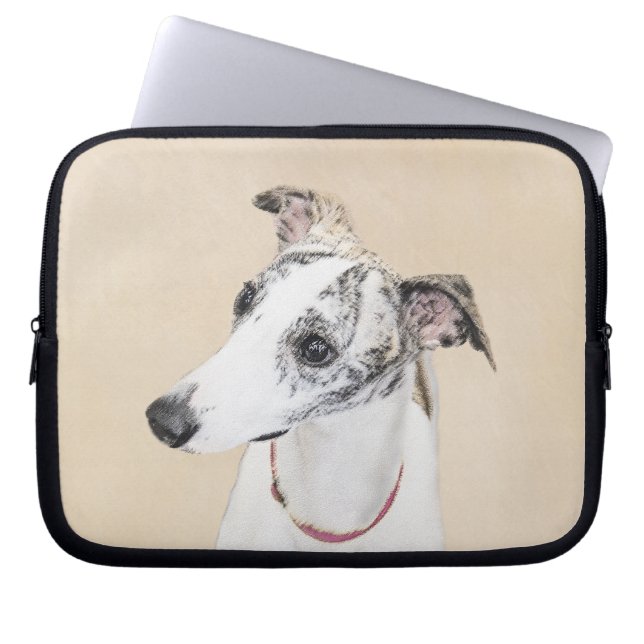 Pixelfärg - Cute Original Hund Art Laptop Fodral (Framsidan)