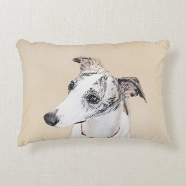 Pixelfärg - Cute Original Hund Art Prydnadskudde (Framsidan)