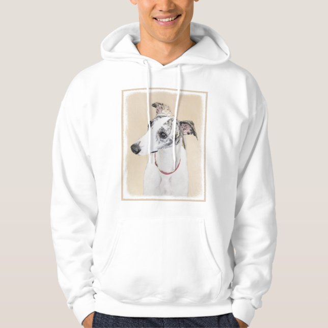 Pixelfärg - Cute Original Hund Art Sweatshirt Med Luva (Framsida)