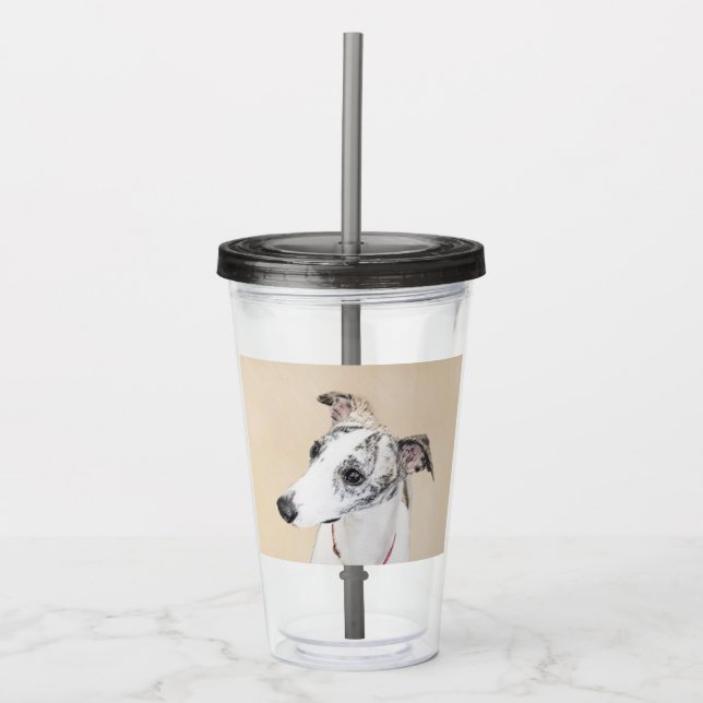 Pixelfärg - Cute Original Hund Art Take Away Mugg (Framsida)