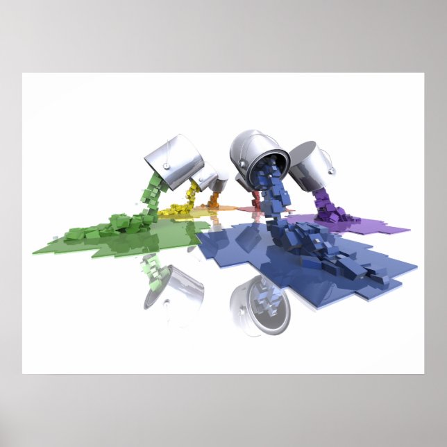 Pixelfärg - poster (Framsidan)