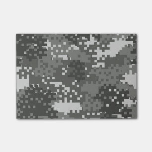 PIXELgrå färg & stads- kamouflage för vit Post-it Block