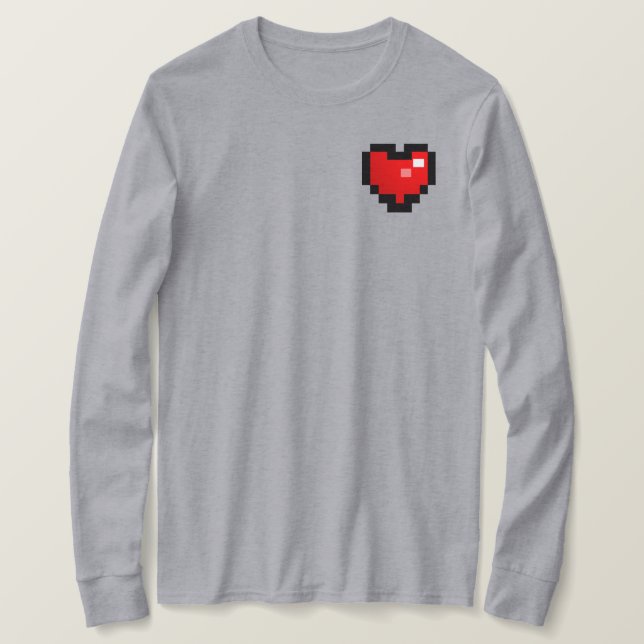 pixelhjärta t shirt (Design framsida)