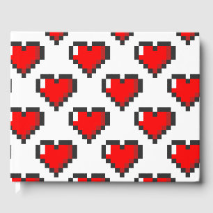 Pixelhjärtmönster Gästböcker