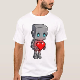 Pixelhjärtrobot T Shirt