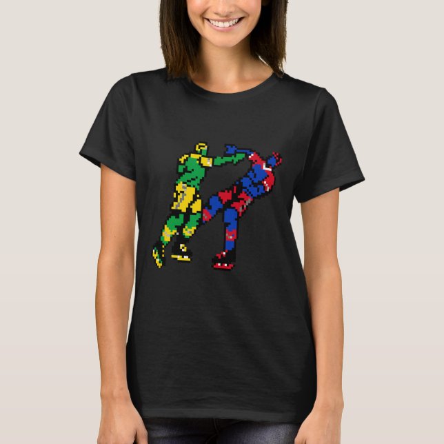 Pixelhockeykamp  t shirt (Framsida)