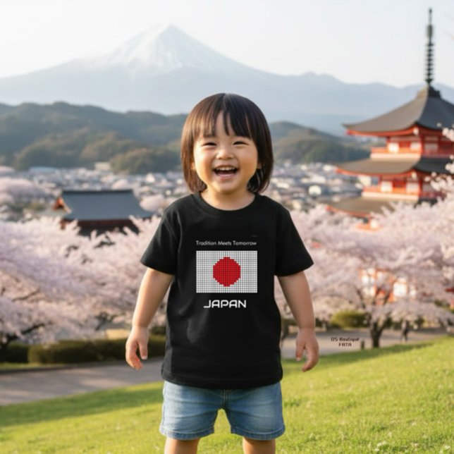 Pixelig flagga av Japan T Shirt (Skapare uppladdad)