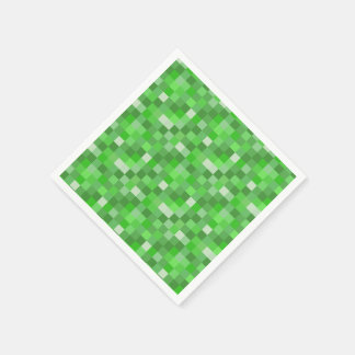 Pixelig spelare Grön byggnad vikt  Pappersservett