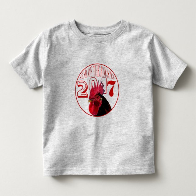 Pixeliserad kinesiska Tupp-nyår 2017 G Kid Tee Shirt (Framsida)