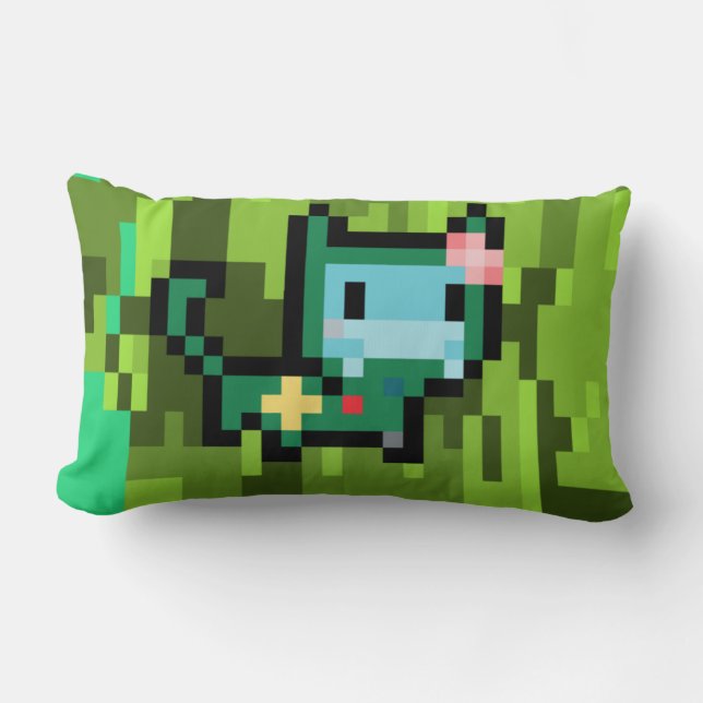pixelkatt lumbarkudde (Framsida)