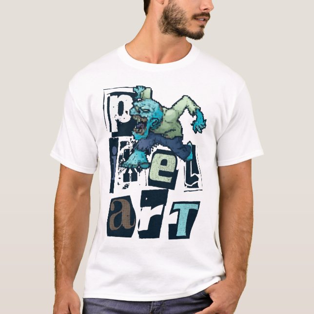Pixelkonst och monster t shirt (Framsida)