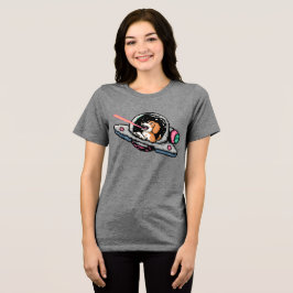 Pixelkonst Rymdhund – Laserpistolpilot T Shirt