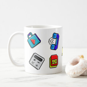 Pixelkonsten Old school Kaffemugg