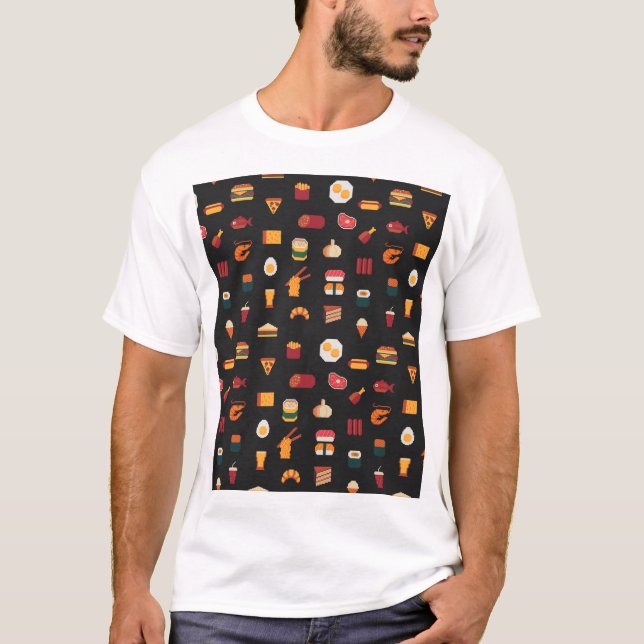 Pixelkonstmat, sömlös struktur. t shirt (Framsida)