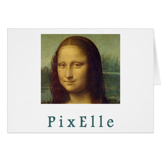 Pixelle femme hälsningskort (Framsidan Horizontal)