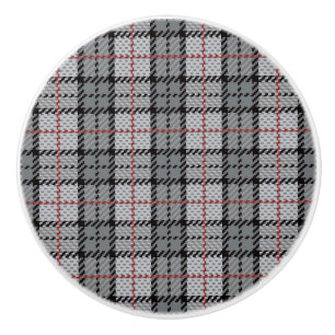 PIXELpläd i grå färg med den röda randen Knopp
