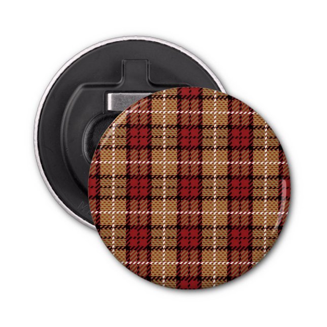 PIXELpläd i rött och guld- Flasköppnare (Framsidan)