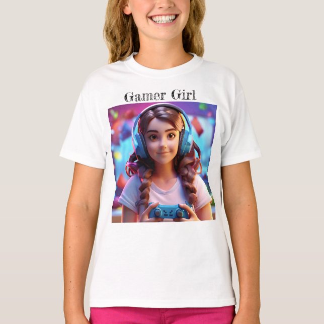 PixelPop: Chic för spel för flickor T Shirt (Framsida)