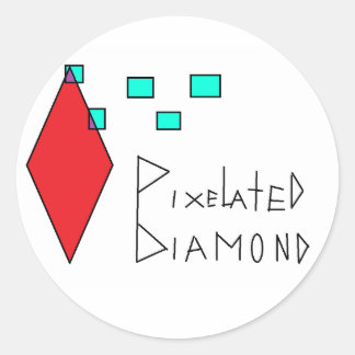 pixelrelaterad dekal runt klistermärke