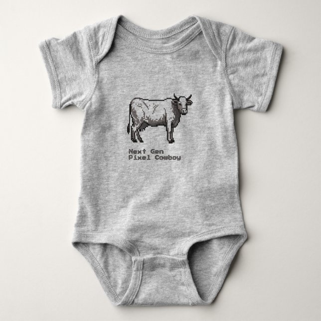 Pixelritning Tidig Dator Ko  T Shirt (Framsida)
