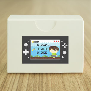 Pixels Arcade Video Game Controller Barns födelsed Rektangulärt Klistermärke