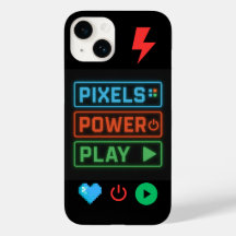 Pixels Power Play iphone case - Retro Gamer Mobil