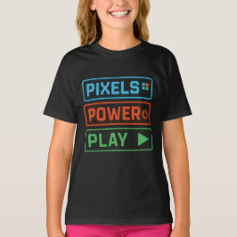 Pixels Power Play T-Shirt – Gaming T-shirt för bar