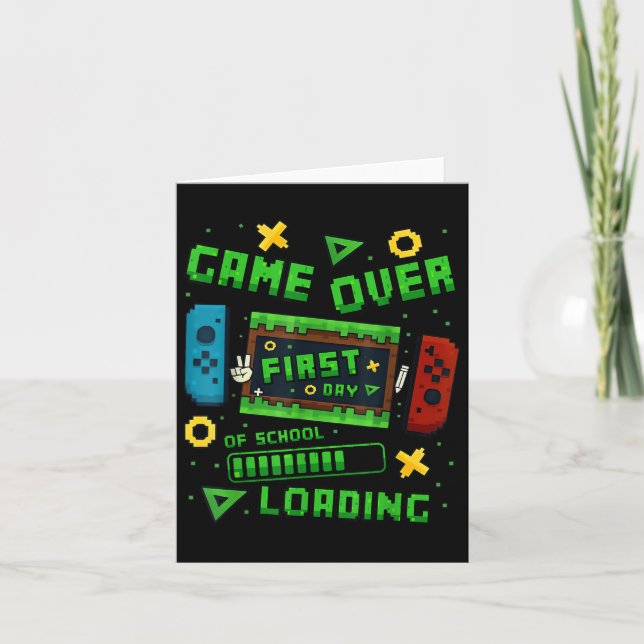 Pixelspel över första dagen av skolinläsningsspel kort (Framsida)